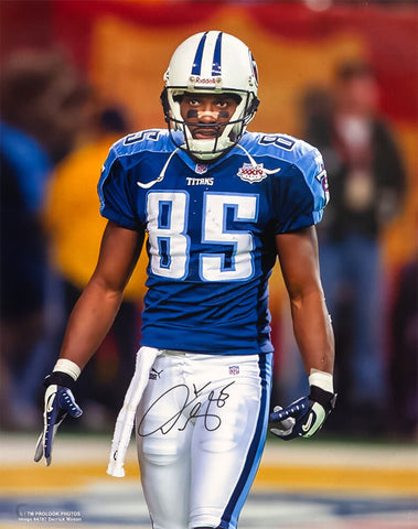 Derrick Mason Signed Tennessee Titans Action 16x20 Photo - (SCHWARTZ COA)
