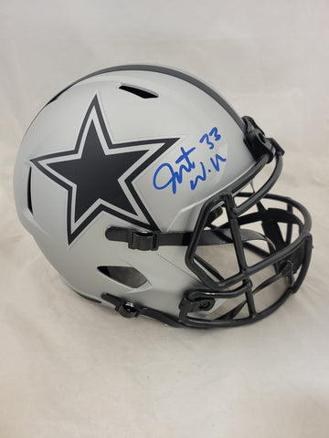 JAVONTE WILLIAMS SIGNED DALLAS COWBOYS F/S RAVE SPEED REPLICA HELMET BECKETT