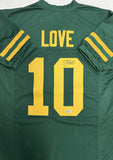 Packers Quarterback JORDAN LOVE Signed Custom Replica 1950's Jersey AUTO - BAS