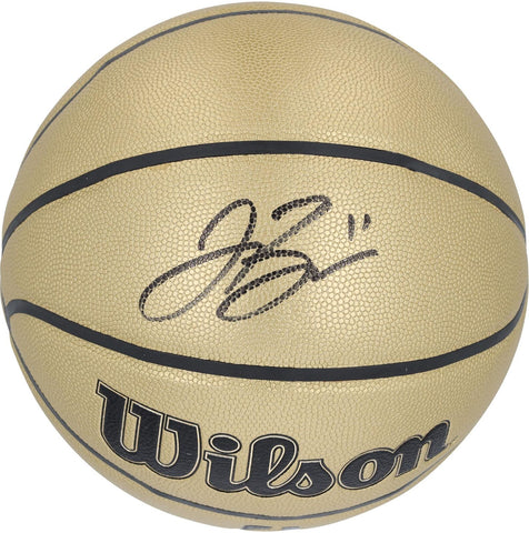 Jalen Brunson New York Knicks Autographed Wilson Gold Basketball