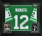 Jets Joe Namath Authentic Signed Green Nike Framed Jersey BAS Witnessed