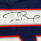 Framed Autographed/Signed Tom Brady 33x42 Patriots Jersey Fanatics COA/LOA