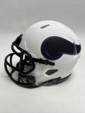 Adrian Peterson Autographed Minnesota Vikings Lunar Mini Football Helmet, PSA