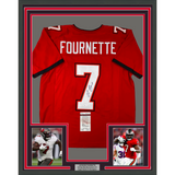 Framed Autographed/Signed Leonard Fournette 33x42 Tampa Bay Red Jersey JSA COA