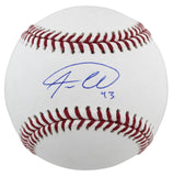 Guardians Aaron Civale Authentic Signed Oml Baseball Autographed MLB & Fanatics