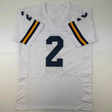 Autographed/Signed Blake Corum Michigan White College Jersey Beckett BAS COA