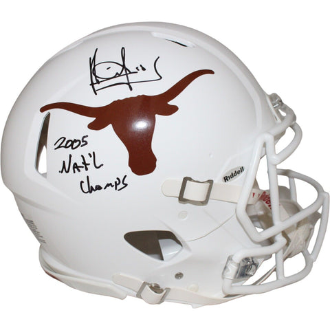 Vince Young Signed Texas Longhorns Authentic Helmet 06 Champs BAS 42255