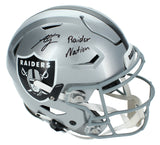 Ashton Jeanty Autographed "Raider Nation" SpeedFlex Authentic Helmet Beckett