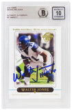 Walter Jones Signed Seahawks 2005 Topps Card #46 w/HOF 14 - (Beckett - Auto 10)