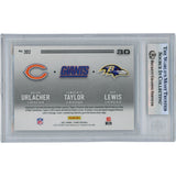 Lawrence Taylor Ray Lewis Brian Urlacher Autographed Slab Card Beckett 50357