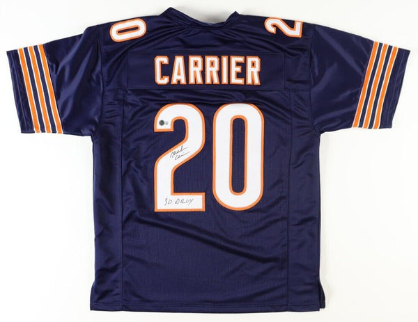 Mark Carrier Signed Chicago Bears Jersey Inscribed "90 DROY" (Beckett)