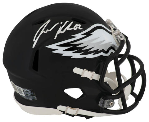 Jason Kelce Signed Eagles Black Riddell Speed Mini Helmet - (BECKETT COA)