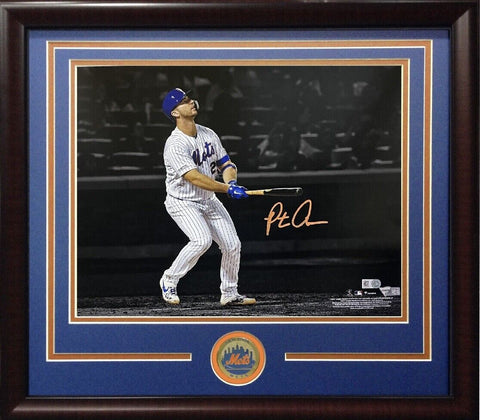 Pete Alonso Mets signed 11x14 Record 53rd HR Spotlight Photo Framed Fanatics MLB