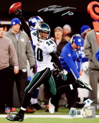 DESEAN JACKSON AUTOGRAPHED 8X10 PHOTO EAGLES MIRACLE MEADOWLANDS BECKETT 247918