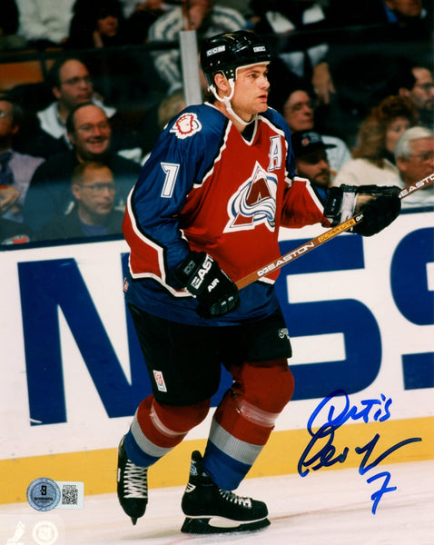 Curtis Leschyshyn Autographed/Signed Colorado Avalanche 8x10 Photo Beckett 57633