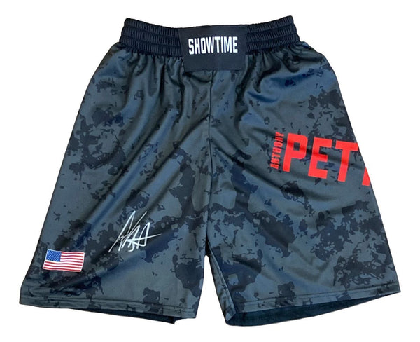 Anthony Pettis Signed Custom Black MMA Fight Trunks BAS