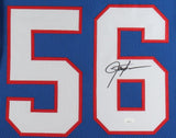 Lawrence Taylor Signed New York Giants 35x43 Framed Jersey (JSA QR Code Card) LB
