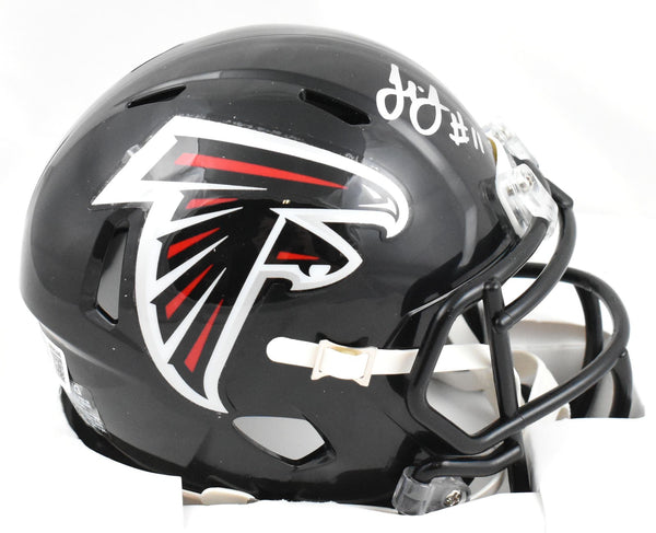 Julio Jones Signed Atlanta Falcons Speed Mini Helmet- Beckett W Hologram *Silver
