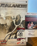 Peter Forsberg Autographed Jersey Retirement Ceremony Program Avalanche JSA COA