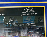 LA Rams Super Bowl LVI Celebration 16x20 Photo w/6 LE-56 Signatures Fanatics COA