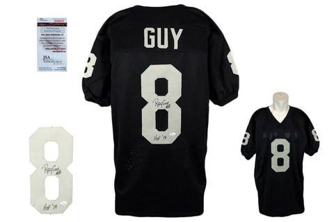 Ray Guy SIGNED Jersey - JSA Witness - Autographed w/ Photo - HOF 14