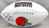 Jarvis Landry Autographed Cleveland Browns Logo Football- JSA W Auth *Left