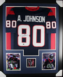 ANDRE JOHNSON (Texans navy TOWER) Signed Autographed Framed Jersey Beckett