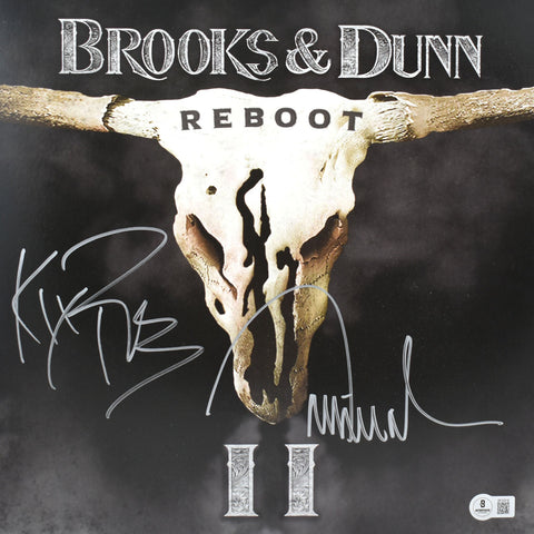 Kix Brooks & Ronnie Dunn Brooks & Dunn Signed Reboot Album Cover W/Vinyl Beckett