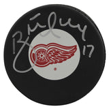 Red Wings Brett Hull Authentic Signed Official NHL Hockey Puck BAS #BR84298