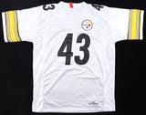Troy Polamalu Signed Pittsburgh Steelers Jersey (PSA) 8xPro Bowl Defensive Back