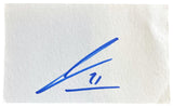 James Van Riemsdyk Blue Jackets Signed 3x5 Index Card SI COA