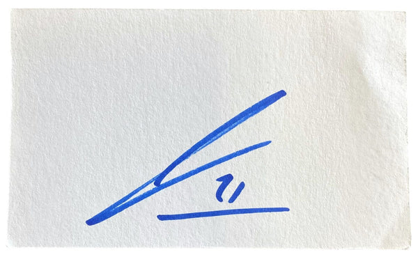 James Van Riemsdyk Blue Jackets Signed 3x5 Index Card SI COA