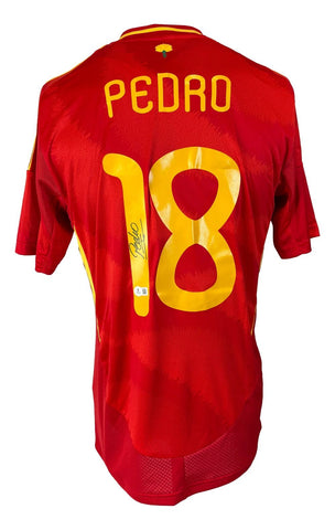 Pedro Signed Spain Adidas Soccer Jersey BAS