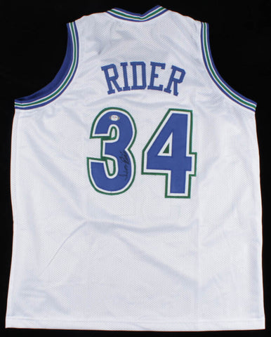 Isaiah Rider Signed Minnesota Timberwolves Jersey (PSA COA) 5th Overall Pk/ 1999