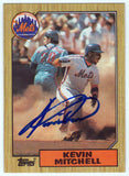Kevin Mitchell Signed Mets 1987 Topps Rookie Baseball Card #653 - (SS COA)