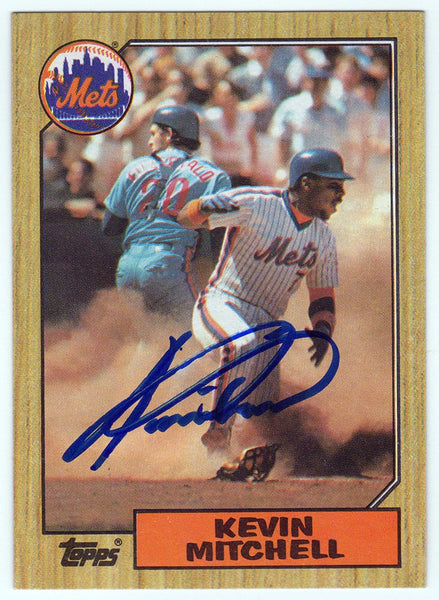 Kevin Mitchell Signed Mets 1987 Topps Rookie Baseball Card #653 - (SS COA)