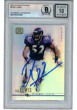 Ray Lewis Autographed 2001 Pacific Dynagon #8 Trading Card Beckett 53050