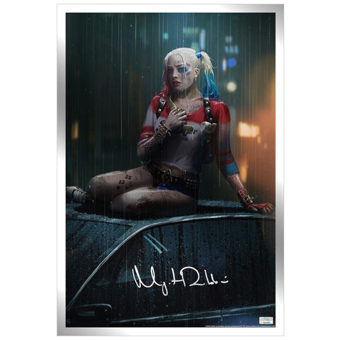 Margot Robbie Autographed Bembi Harley Quinn 13x19 Fine Art Giclee Metalic Print