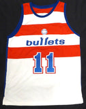 Washington Bullets Elvin Hayes Autographed White Jersey Beckett BAS QR #BS30068