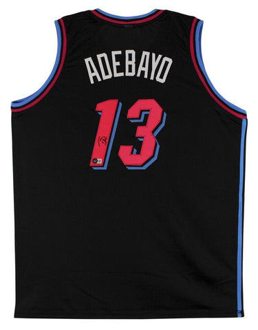 Bam Adebayo Signed Heat, Miami Vice Style Jersey (Beckett) 2017 1st Round Pick