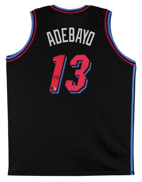 Bam Adebayo Signed Heat, Miami Vice Style Jersey (Beckett) 2017 1st Round Pick