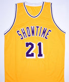 Michael Cooper Autographed Gold Pro Style Jersey-Beckett W Hologram *Silver