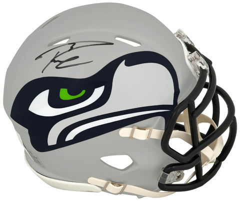Russell Wilson Signed Seahawks AMP Riddell Speed Mini Helmet (BECKETT COA)