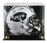 Jets Darrelle Revis Signed 98-18 TB F/S Speed Rep Helmet W/ Case BAS Witness