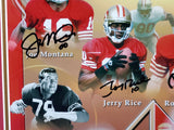 49ERS HOFERS AUTOGRAPHED FRAMED 16X20 PHOTO 9 MONTANA RICE PSA/DNA 200342