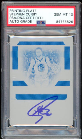 2019 Panini National Treasures Plate 1/1 Stephen Curry PSA/DNA Auto GEM MINT 10