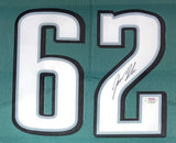 Jason Kelce Signed Framed Philadelphia Green Replica Jersey PSA ITP Hologram