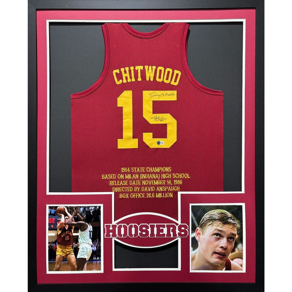 Hoosiers Movie Autographed Signed Framed Chitwood Jersey BECKETT