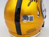 TERRY BRADSHAW AUTOGRAPHED STEELERS FLASH YELLOW MINI HELMET BECKETT QR 201705