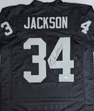 Oakland Raiders Legend BO JACKSON Signed Custom Replica Black Jersey AUTO - BAS